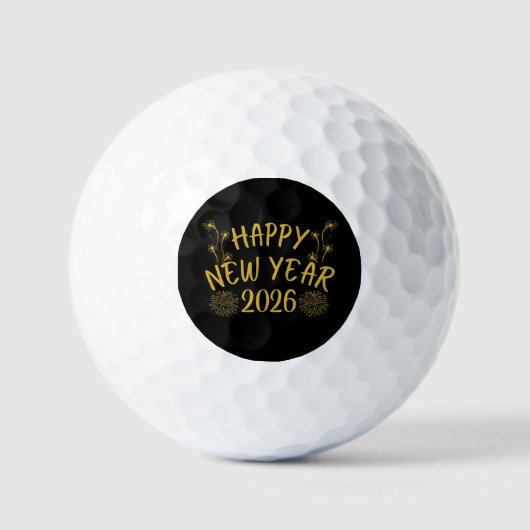 2026年新年明けましておめでとう ゴルフボール (正面)