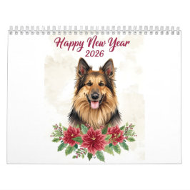 2026年新年犬アート カレンダー