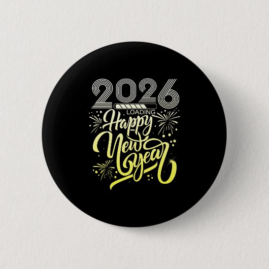 2026年新年花火カウントダウン新年 缶バッジ (正面)