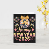 2026年新年花火　大晦日パーティー カード (黄色い花)