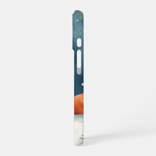 2026年新年 かわいい冬の狐 iPhoneケース iPhone 16ケース (左側面)
