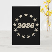 2026年新年 アメリカ独立記念日 カード (黄色い花)