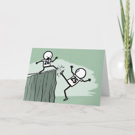 2026年新年 スティックフィギュア人々 ユーモア シーズンカード (正面)