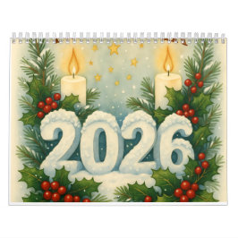 2026年新年 和やかな年明け 壁掛けカレンダー カレンダー