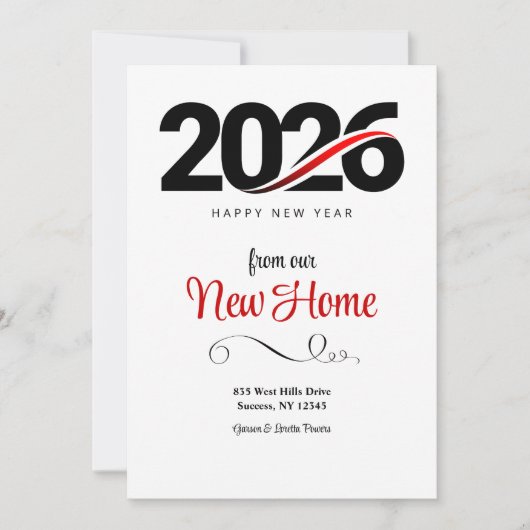 2026年新年 新居お披露目カード/ 招待状 (正面)