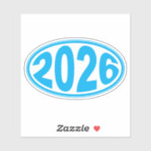 2026年新年 楕円形ステッカー シール (シート)
