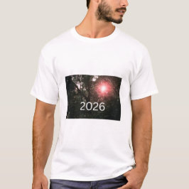 2026年日の出の森 - 自然の夜明けイラスト Tシャツ