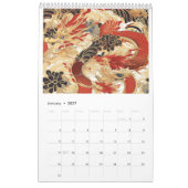 2026年日本の千代紙パターン カレンダー (1月 2027)