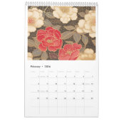 2026年日本の千代紙パターン カレンダー (2月 2026)