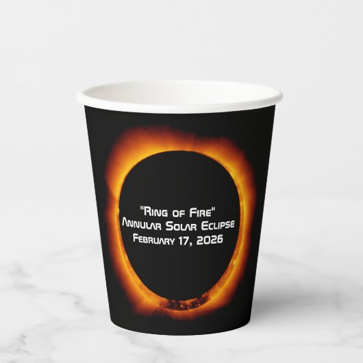 2026年日環食 紙コップ (正面)
