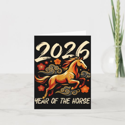 2026年旧正月 午年生まれ カード (正面)