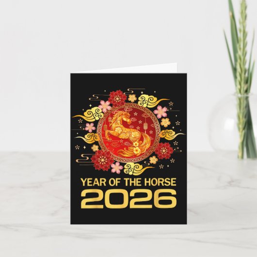 2026年旧正月・午年 カード (正面)