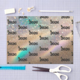 2026年明けましておめでとうございます パターン カラフル グリッター 薄葉紙