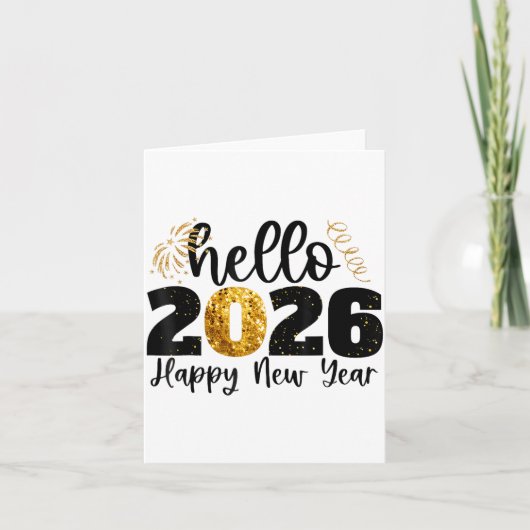 2026年明けましておめでとう 新年パーティー 友達 家族 カード (正面)