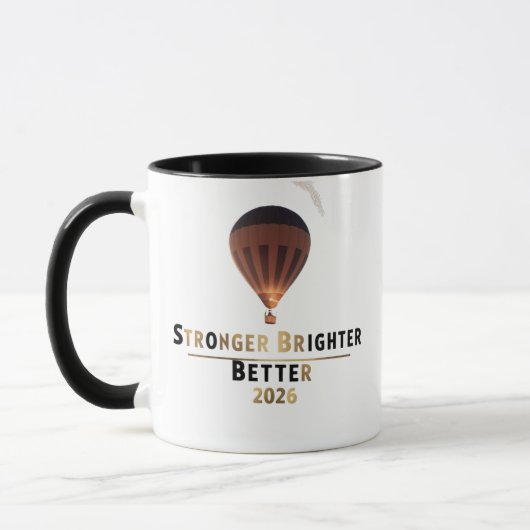 2026年明るく輝くより強く | シンプルバルーン マグカップ (左)