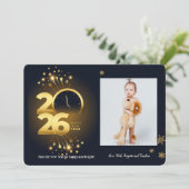 2026年時計 写真グリーティングカード シーズンカード (スタンド正面)