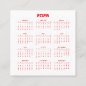 2026年暦年 スクエア名刺 (裏面)