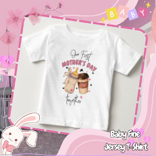 2026年最初の母の日のTシャツ/ピンクのペアルック ベビーTシャツ