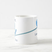 2026年最初の父の日 青い水彩手形 コーヒーマグカップ (中央)