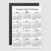 2026年最新カレンダー会社名マグネット (正面/裏面)