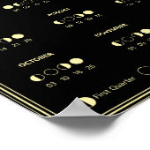 2026年月の相カレンダー　月の周期　ミニマル ポスター (角)