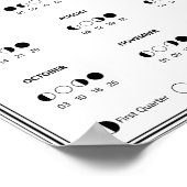 2026年月の相カレンダー　月の周期　ミニマル ポスター (角)