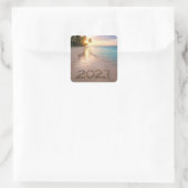 2026年正月の熱帯ビーチ スクエアシール (バッグ)