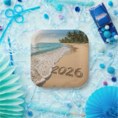 2026年正月の熱帯ビーチ ペーパープレート (パーティー)