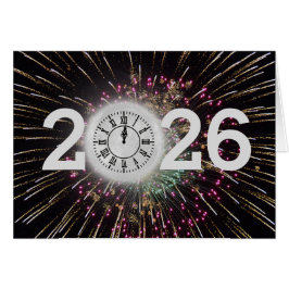 2026年正月の花火と月時計