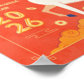 2026年正月中国のの馬の縦型ポスター ポスター (角)