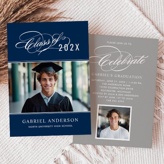 2026年海軍フォト卒業パーティー エレガントクラス 招待状