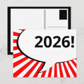 2026年漫画風吹き出しポストカード ポストカード (正面/裏面)