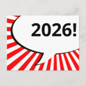 2026年漫画風吹き出しポストカード ポストカード (正面)