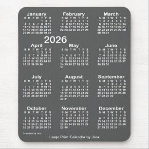 2026年炭大プリントカレンダー(Janz) マウスパッド