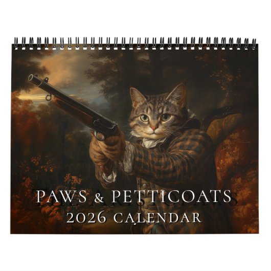 2026年版 古典絵画の猫たち 壁掛けカレンダー カレンダー (カバー)