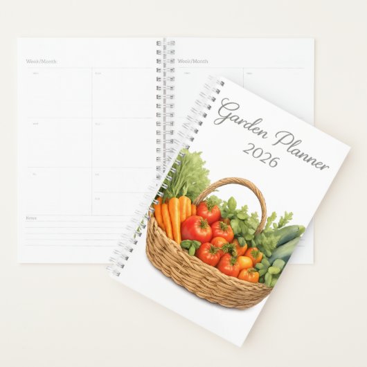 🥕🍅 2026年用ガーデンプランナー 🌱📔 プランナー手帳 (ディスプレー)