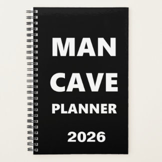 2026年男性用プランナー マンケーブプランナー 白字 プランナー手帳