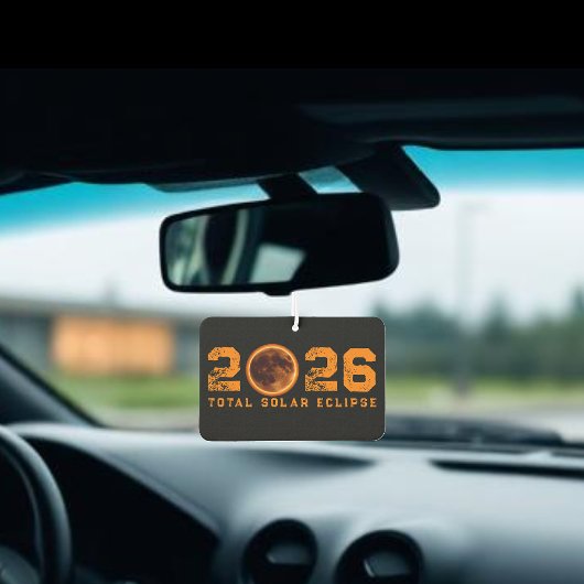 2026年皆既日食 カーエアーフレッシュナー