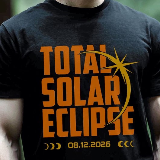 2026年皆既日食 モダンTシャツ Tシャツ