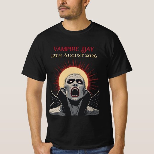 2026年皆既日食 ヴァンパイアの日 Tシャツ (正面)