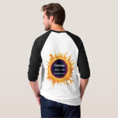 2026年皆既日食 太字水彩 名前 Tシャツ (裏面フル)