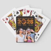 2026年皆既日食 家族写真の記念品 トランプ (裏面)