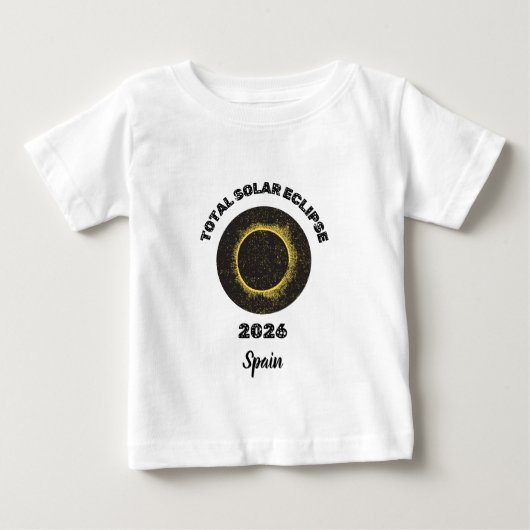 2026年皆既日食 皆既日食 ベビーTシャツ (正面)