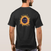 2026年皆既日食 Bold Watercolor 名前入りTシャツ Tシャツ (裏面)