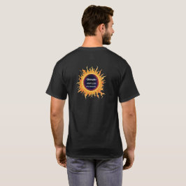 2026年皆既日食 Bold Watercolor 名前入りTシャツ Tシャツ