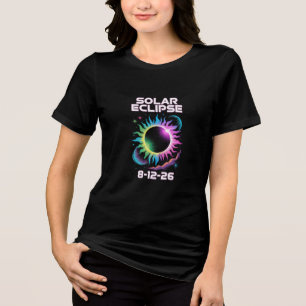 2026年皆既日食Tシャツ 8月の太陽イベント トライブレンドTシャツ