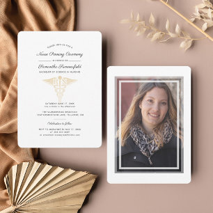 2026年看護師ピン式卒業式招待状 招待状