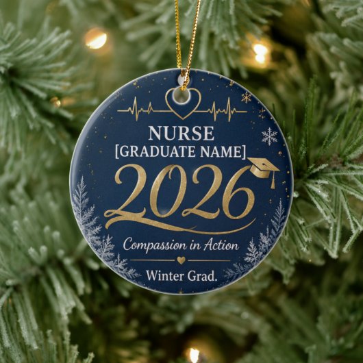 2026年看護師卒業記念のクリスマスオーナメント セラミックオーナメント (ツリー)
