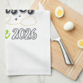 2026年看護師週間おめでとう ステethoscope看護師デザイン_1 キッチンタオル (四つ折り)