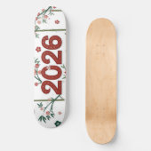 2026年竹と桜の数字デザイン スケートボード (正面)